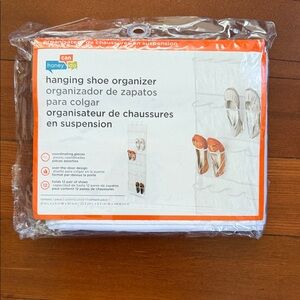 White Hanging Shoe Organizer - 12 Pockets